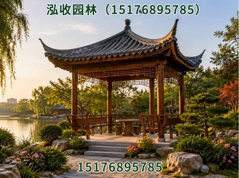 五指山防腐木凉亭展示图